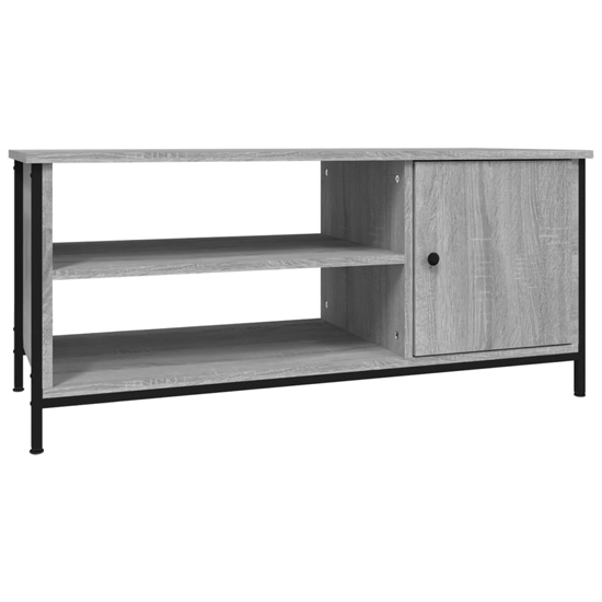 Isabelle Wooden TV Stand With 1 Door 1 Shelf In Grey Sonoma Oak