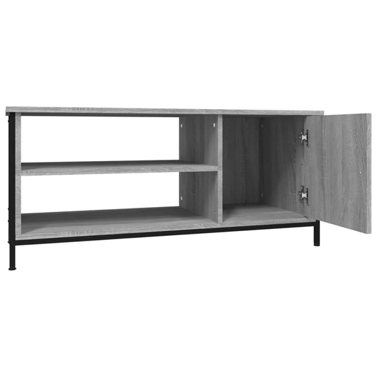 Isabelle Wooden TV Stand With 1 Door 1 Shelf In Grey Sonoma Oak