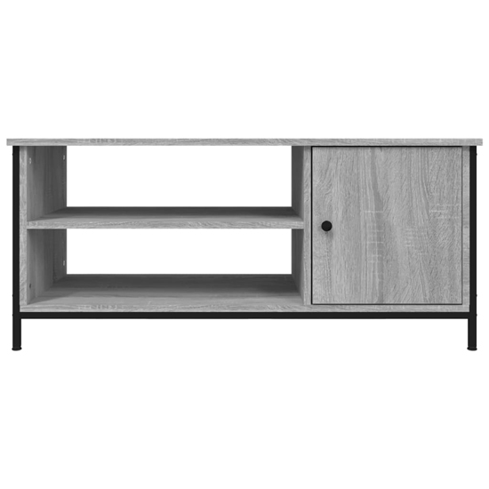 Isabelle Wooden TV Stand With 1 Door 1 Shelf In Grey Sonoma Oak