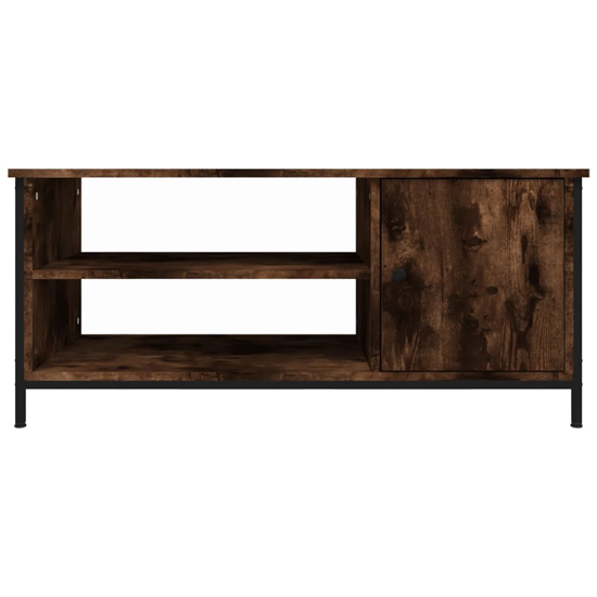 Isabelle Wooden TV Stand With 1 Door 1 Shelf In Smoked Oak