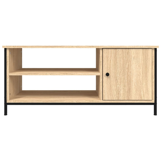 Isabelle Wooden TV Stand With 1 Door 1 Shelf In Sonoma Oak