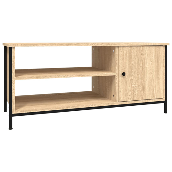 Isabelle Wooden TV Stand With 1 Door 1 Shelf In Sonoma Oak