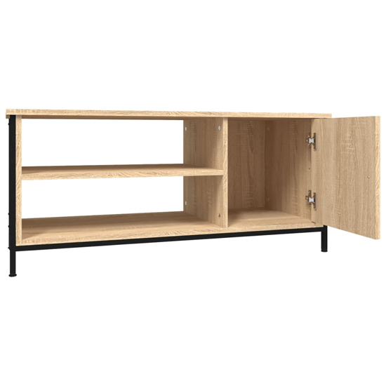 Isabelle Wooden TV Stand With 1 Door 1 Shelf In Sonoma Oak