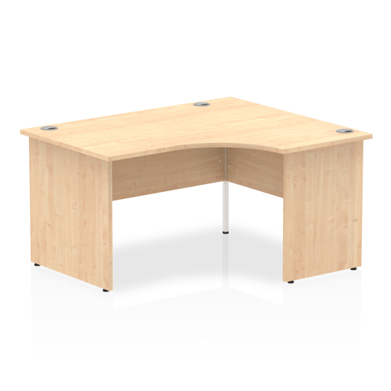 Isle 140cm Maple Right Computer Desk With Panel End Leg