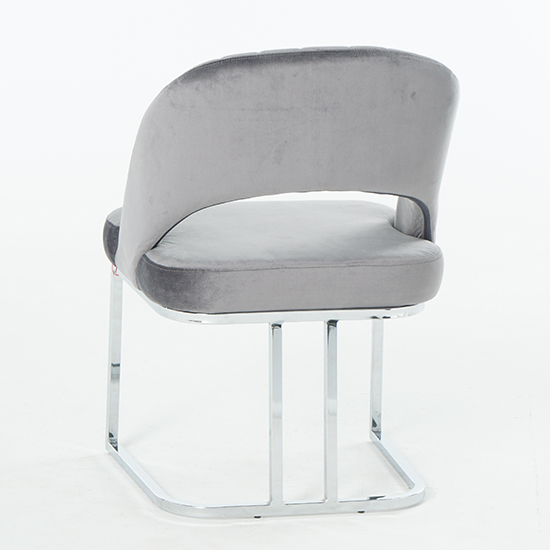 Isleworth Dark Grey Velvet Dining Chairs In Pair_5