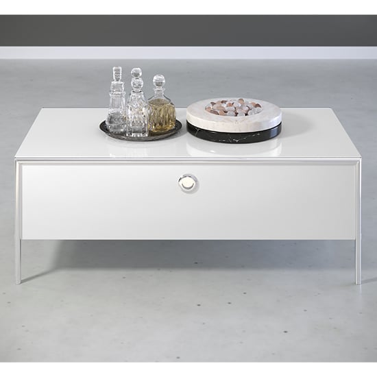 Isna High Gloss Coffee Table With 1 Flap Door In White_2