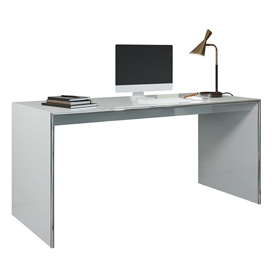 Isna High Gloss Computer Desk In Light Grey_3