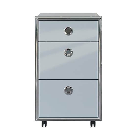 Isna High Gloss Office Pedestal With 3 Drawers In Light Grey_4