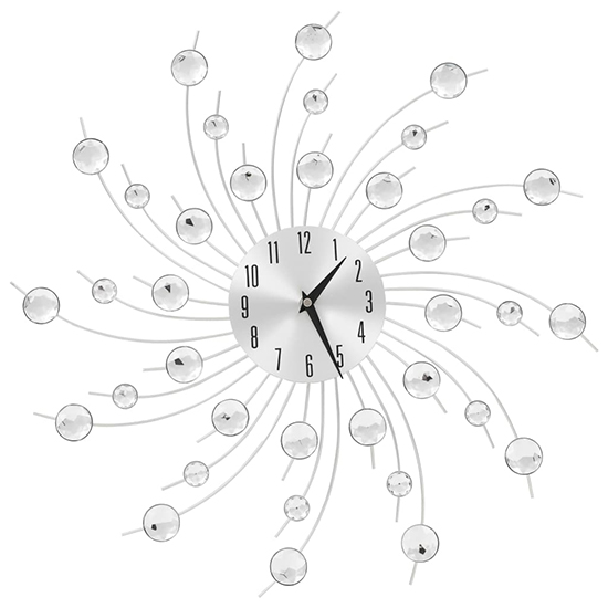 Isoard Round Quartz Movement Wall Clock In Silver