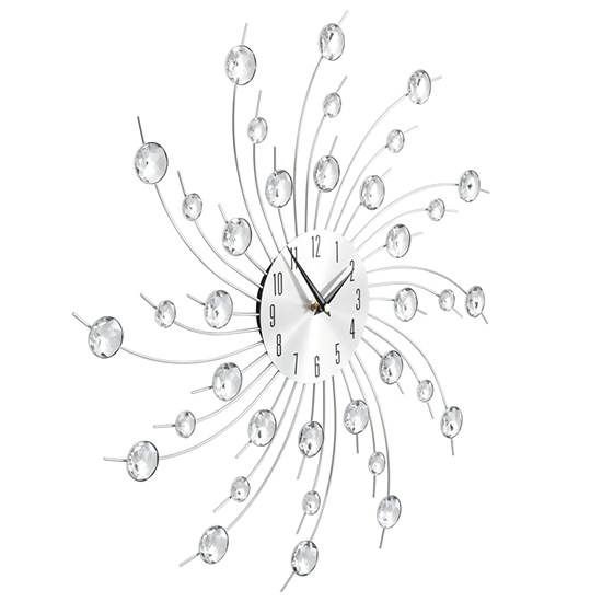 Isoard Round Quartz Movement Wall Clock In Silver