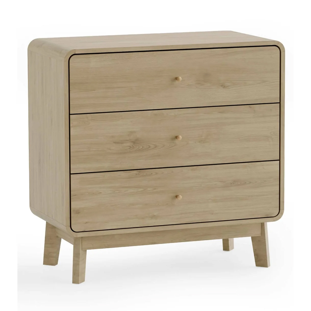 Issaquah Wooden Chest Of 3 Drawers - Oak