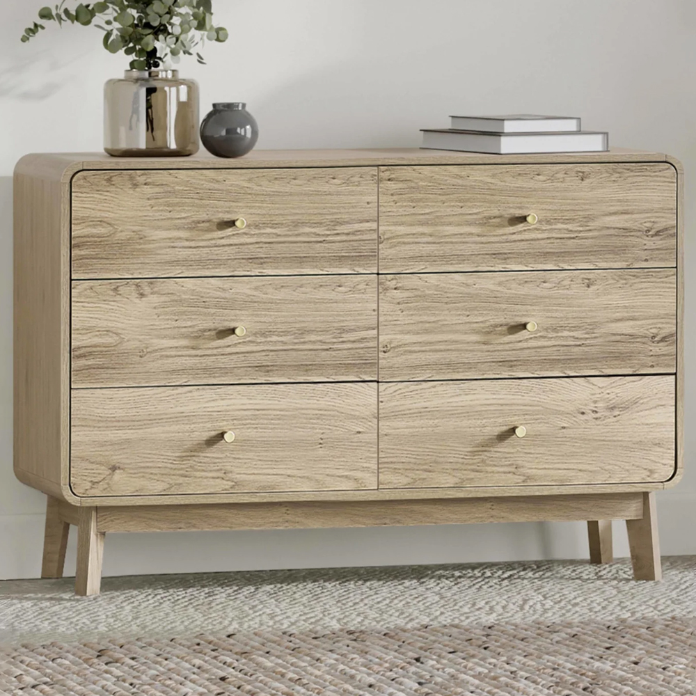 Issaquah Wooden Chest Of 6 Drawers In Oak