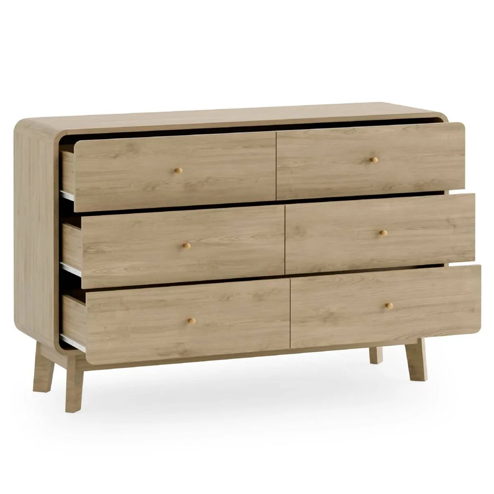 Issaquah Wooden Chest Of 6 Drawers In Oak