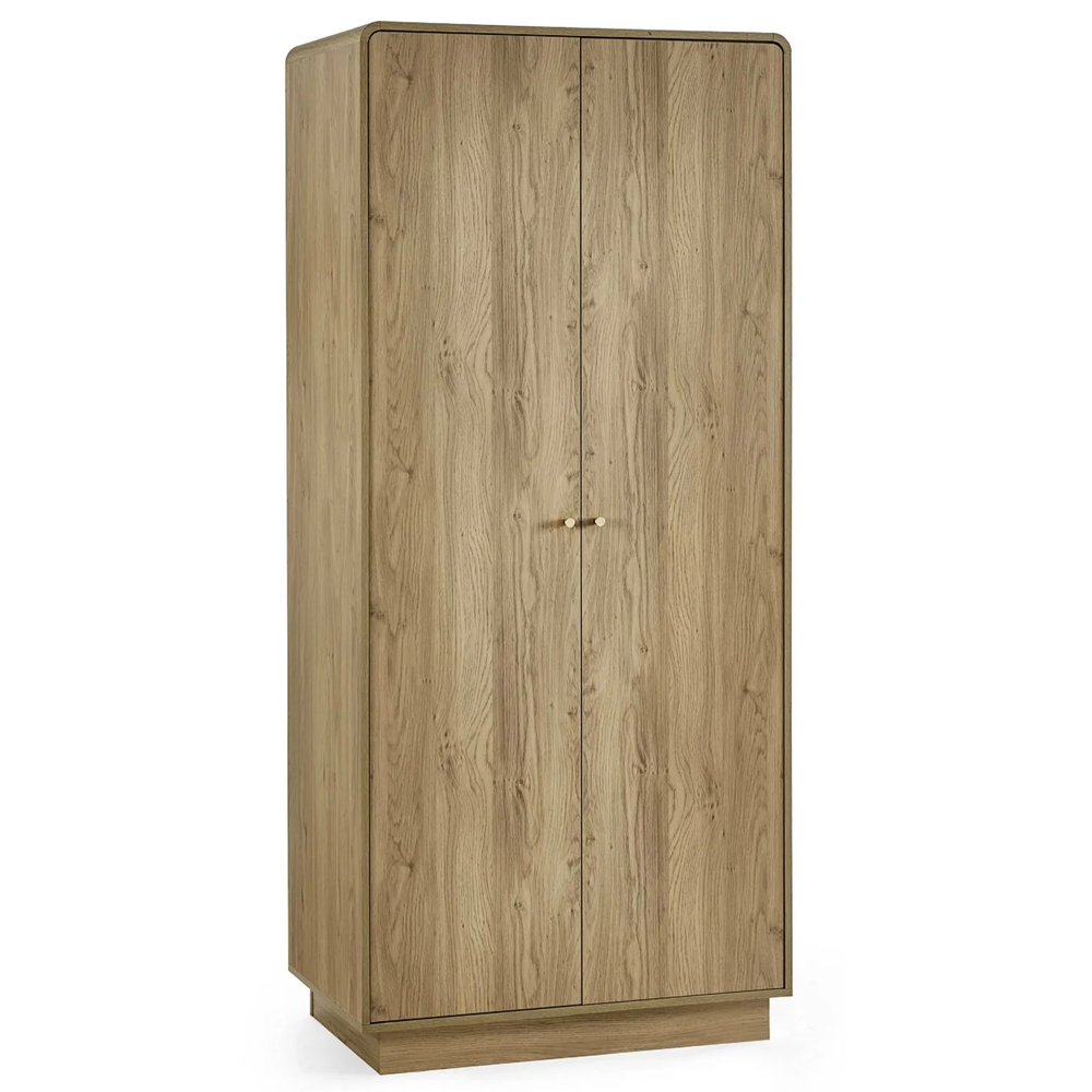 Issaquah Wooden Wardrobe With 2 Doors - Oak
