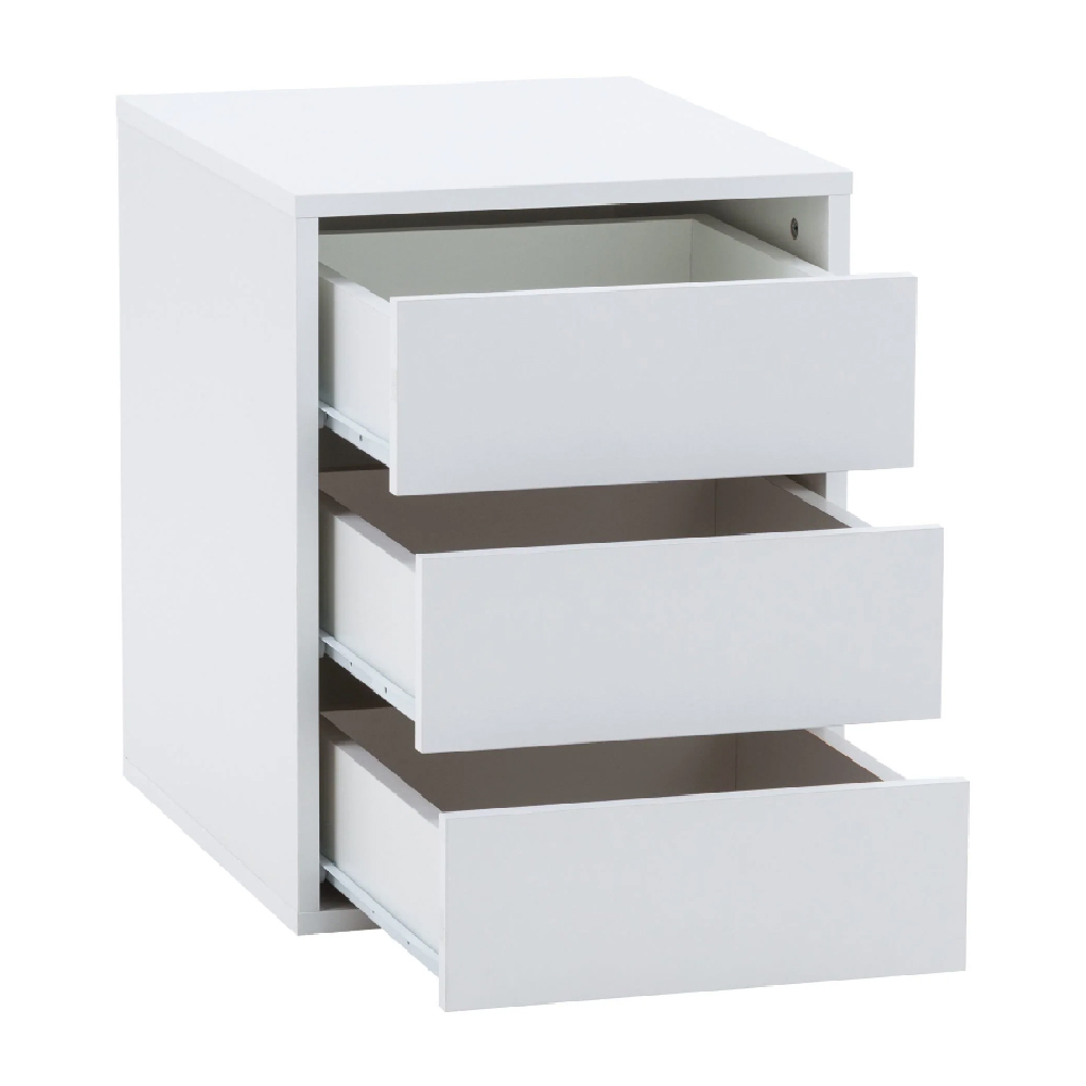 Italian Wooden Chest Of 3 Drawers In Matt White