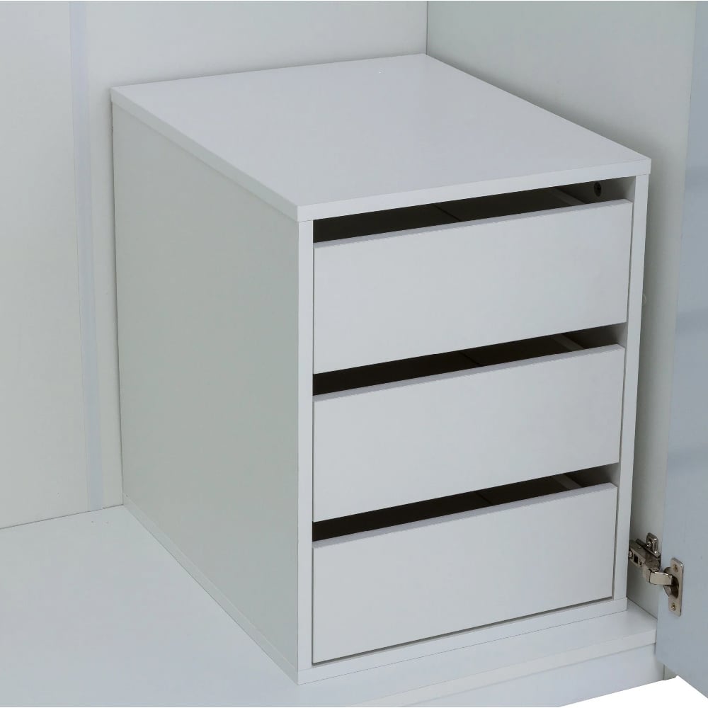 Read more about Italian wooden chest of 3 drawers in matt white
