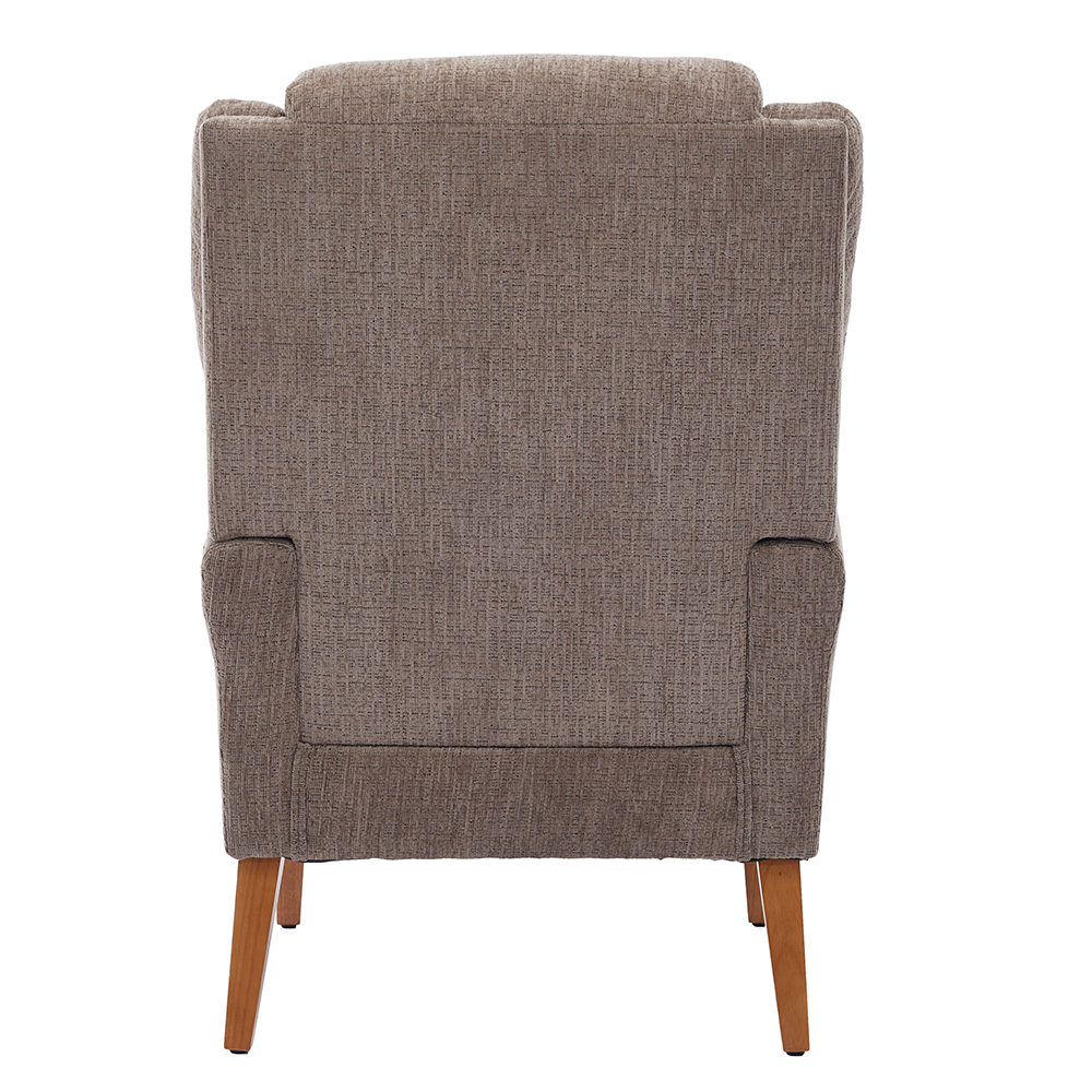 Itaquera Fabric Armchair With Wooden Legs In Mink