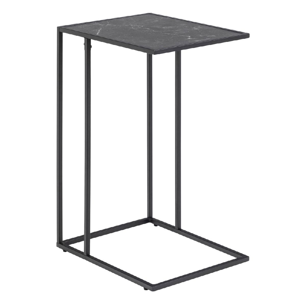 Read more about Ithaca wooden side table in black marble effect