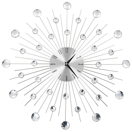 Itotia Round Quartz Movement Wall Clock In Silver