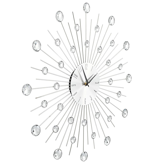 Itotia Round Quartz Movement Wall Clock In Silver