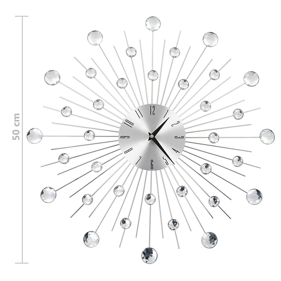 Itotia Round Quartz Movement Wall Clock In Silver