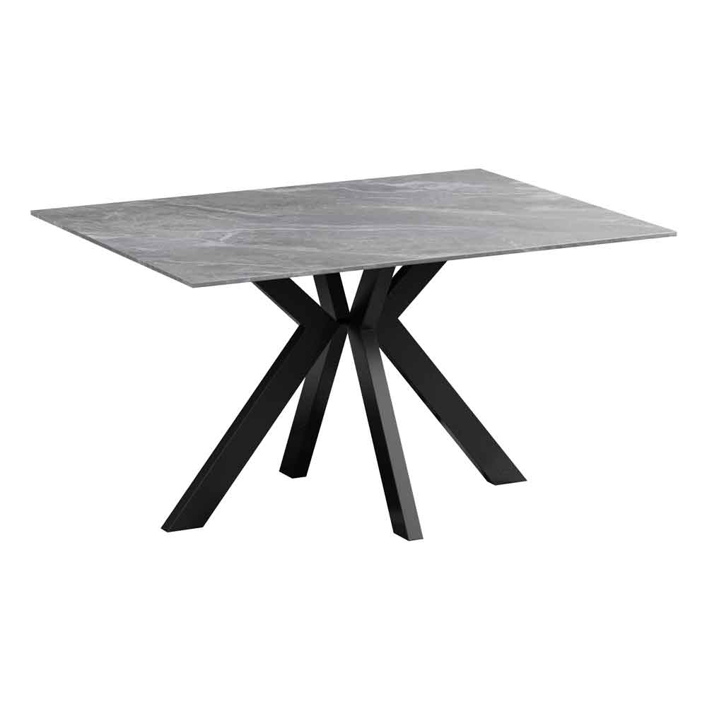 Iveran Ceramic Dining Table in Matt Grey