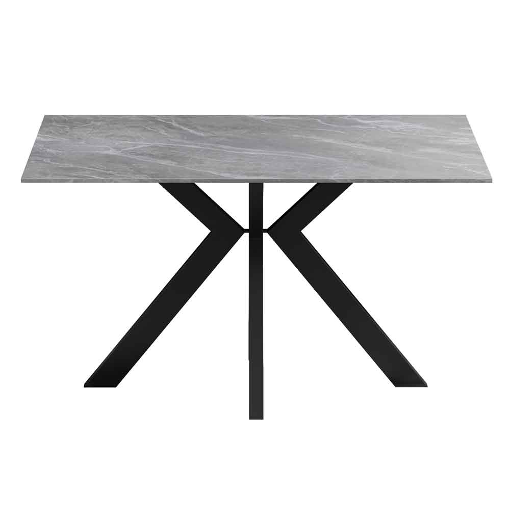 Iveran Ceramic Dining Table in Matt Grey