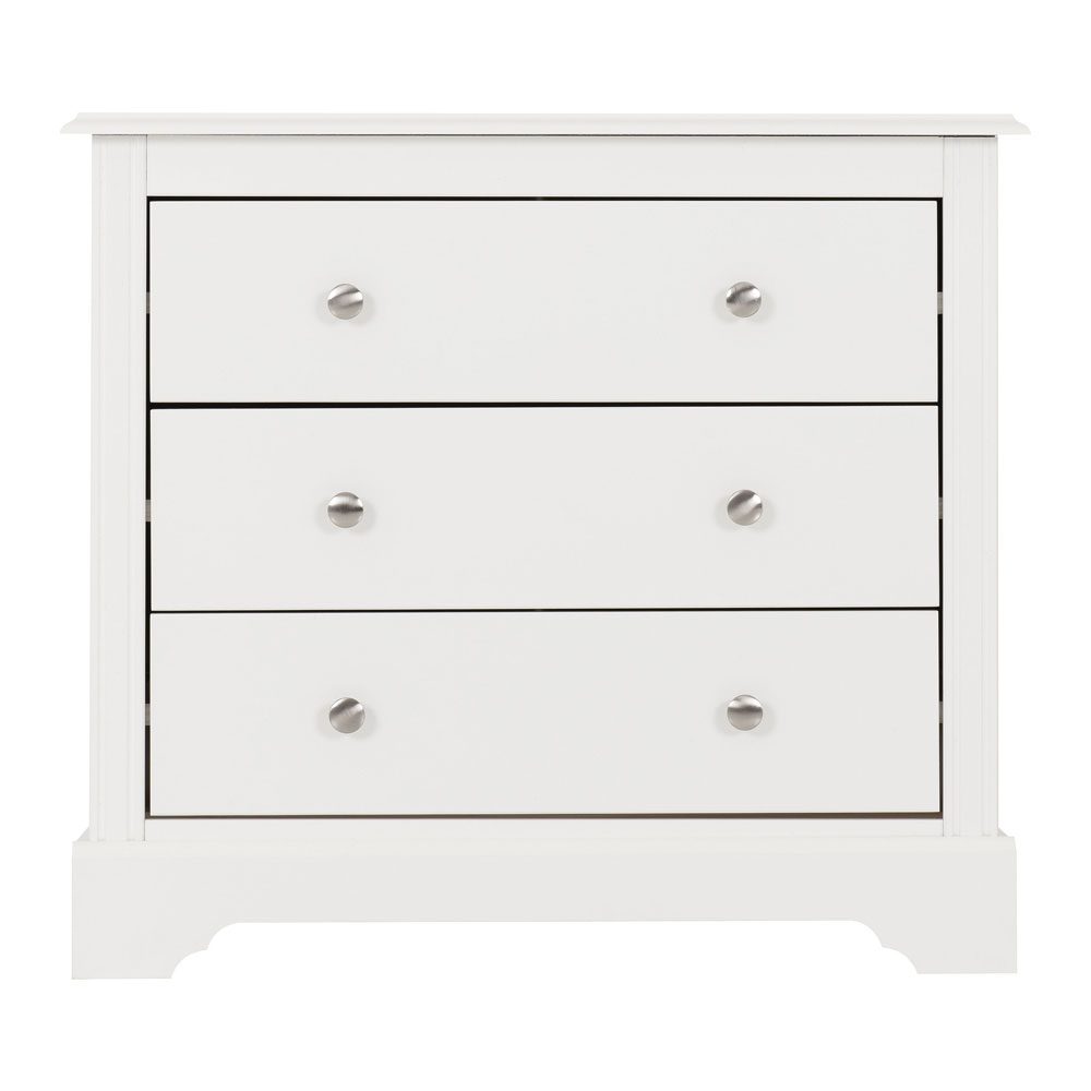 Iverion Wooden Chest Of 3 Drawers in White