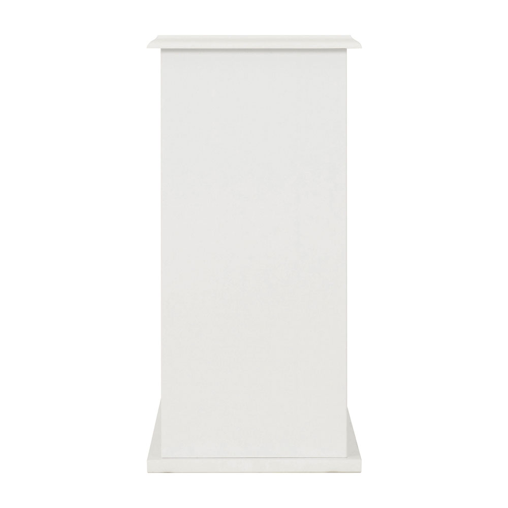 Iverion Wooden End Table with Magazine Rack in White