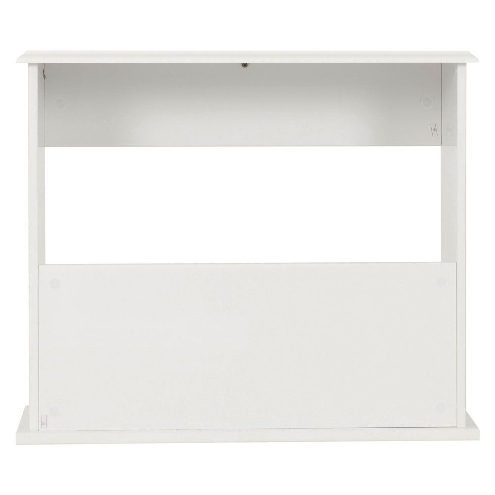 Iverion Wooden End Table with Magazine Rack in White