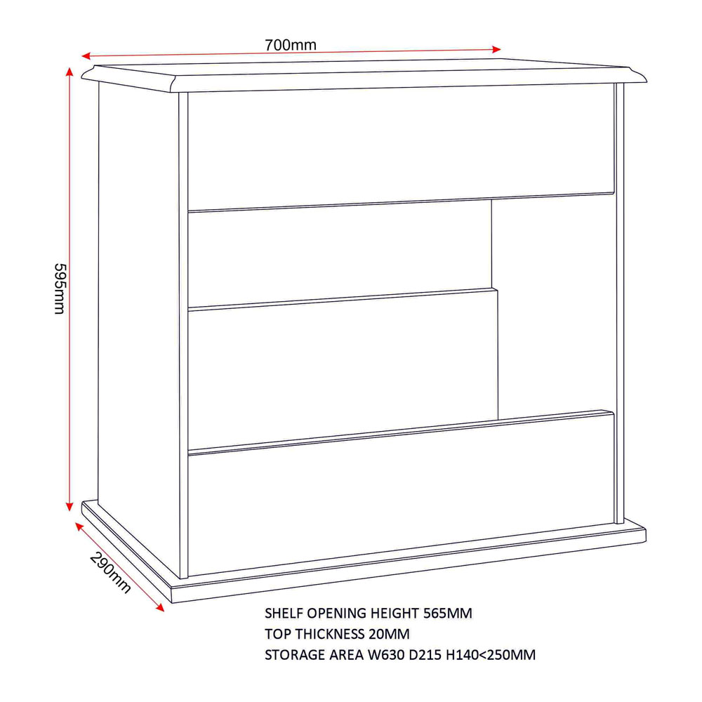 Iverion Wooden End Table with Magazine Rack in White