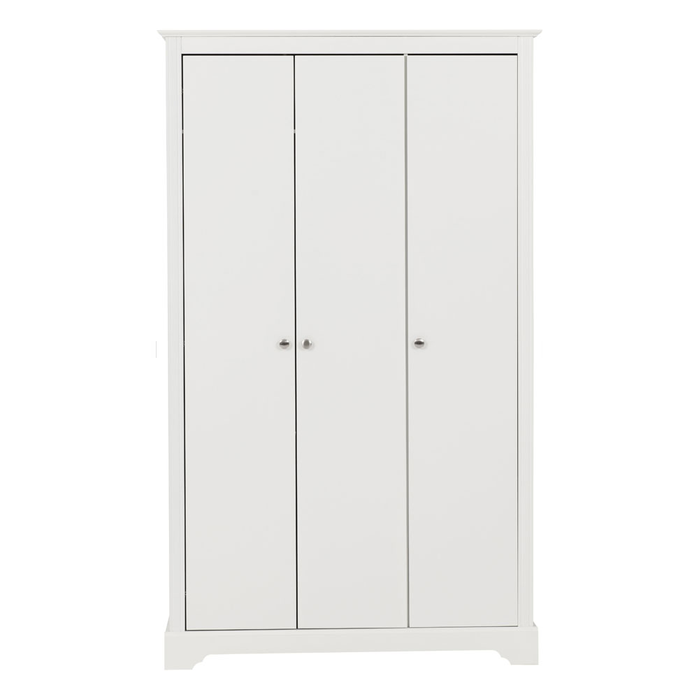 Iverion Wooden Wardrobe with 3 Doors in White