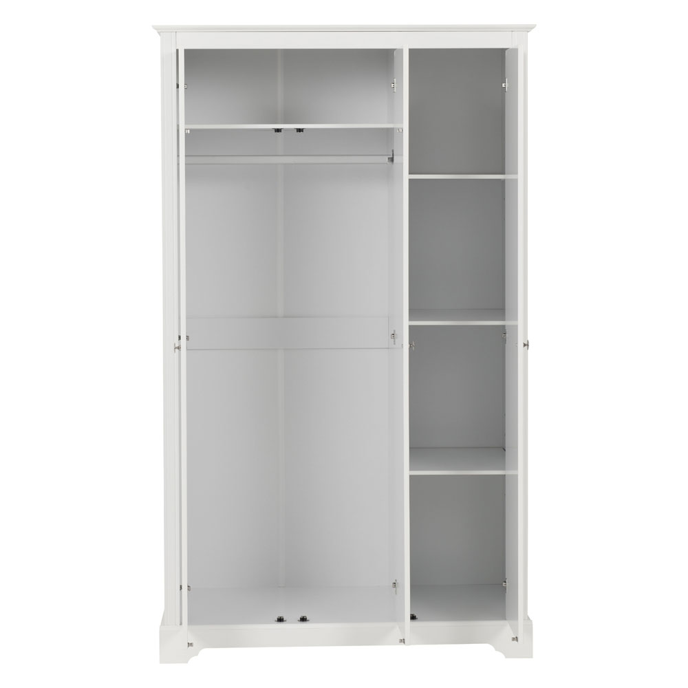 Iverion Wooden Wardrobe with 3 Doors in White