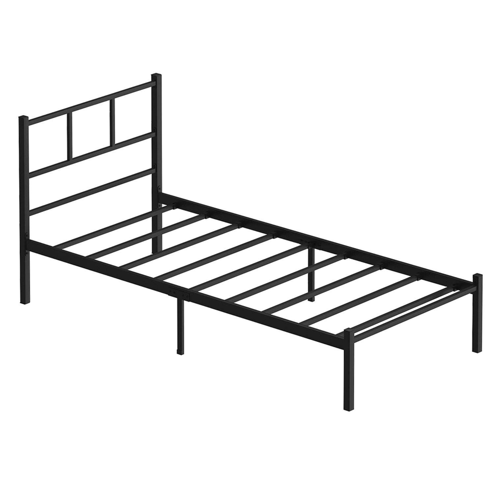 Iveris Metal Single Bed in Black