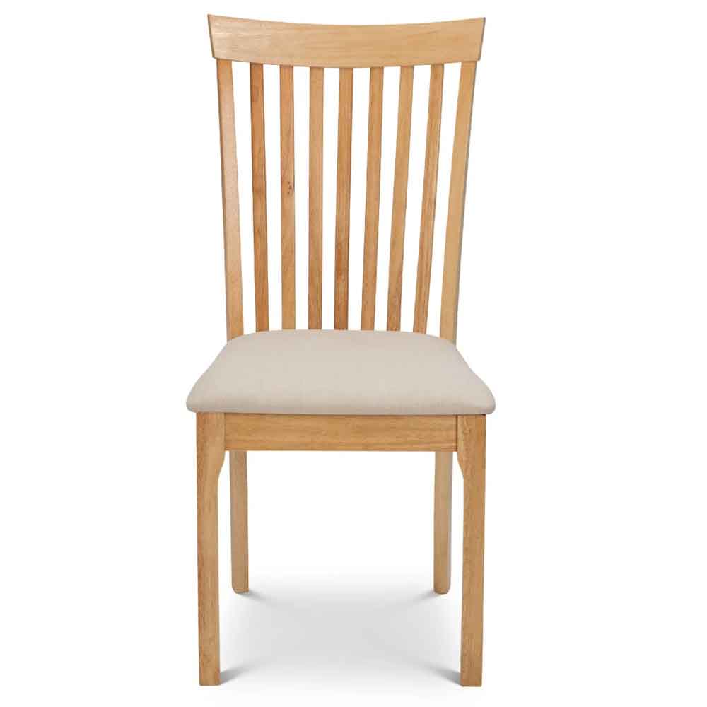 Iverix Light Oak Wooden Dining Chairs in Pair