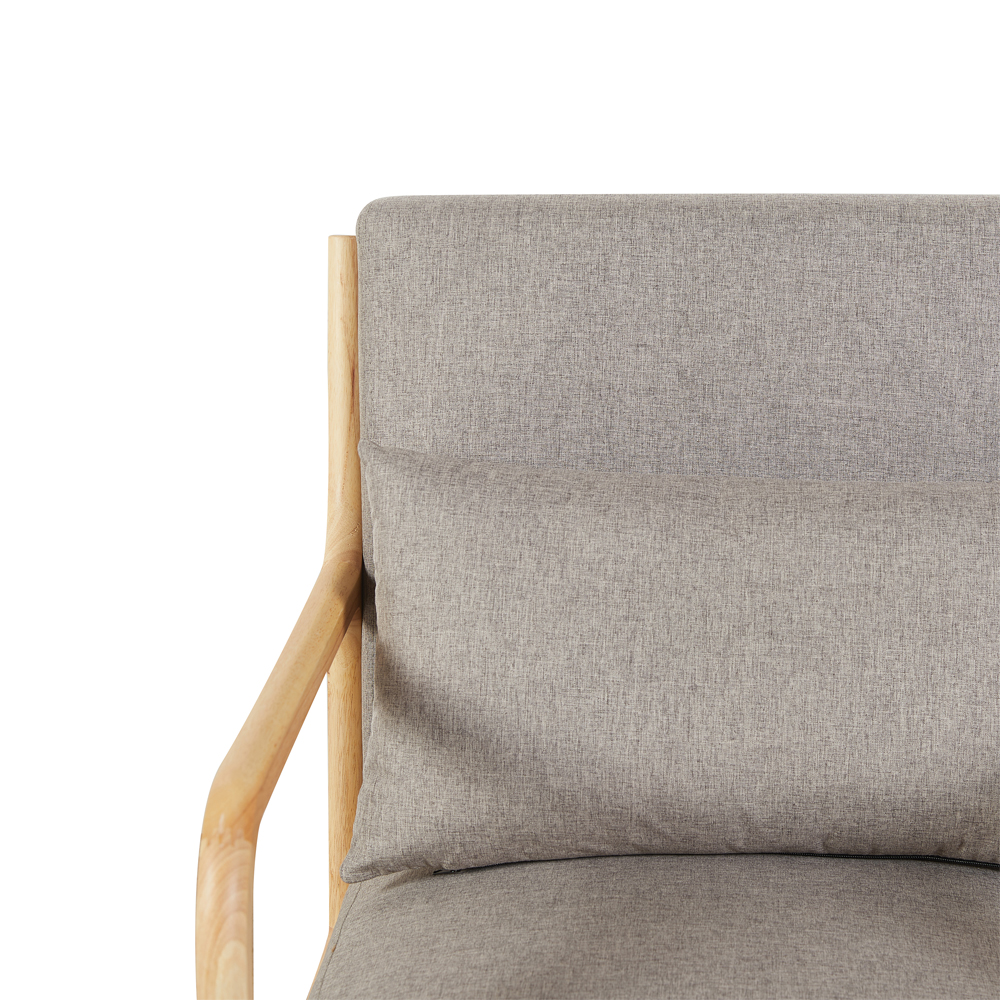 Iverox Fabric 1 Seater Sofa in Stone