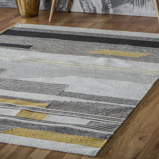 Read more about Iverson rectangular fabric rug in ochre