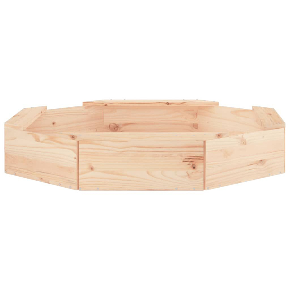 Ivins 111cm Wooden Octagon Kids Sandbox - Natural