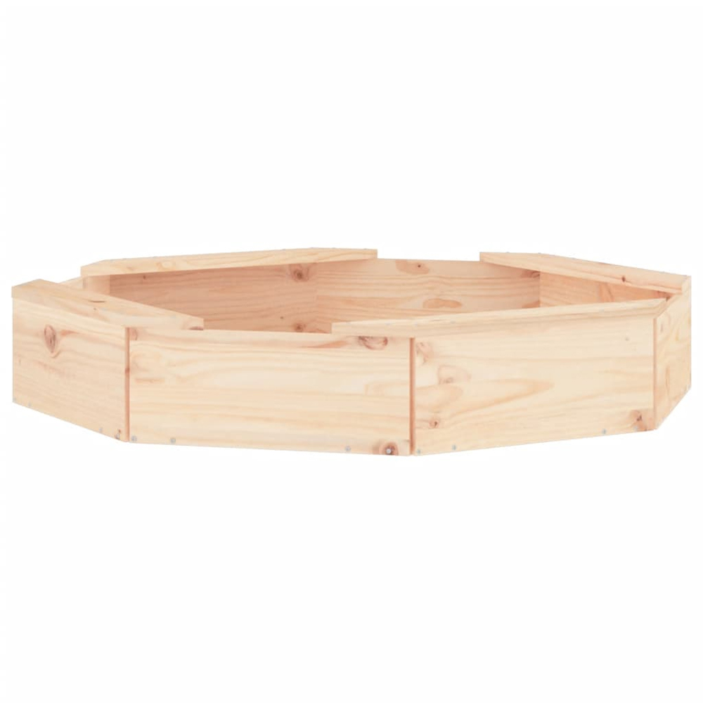 Ivins 111cm Wooden Octagon Kids Sandbox - Natural