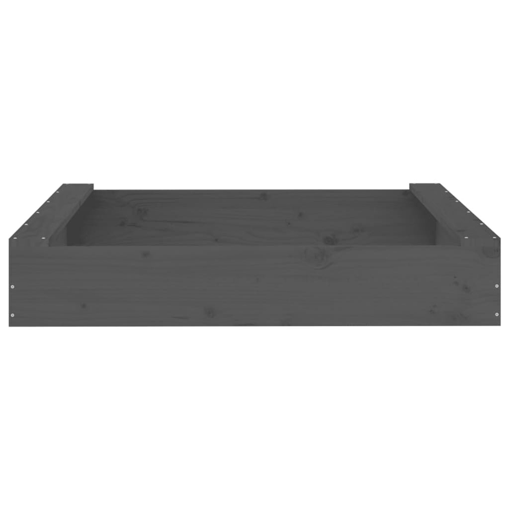 Ivins 111cm Wooden Square Kids Sandbox - Grey