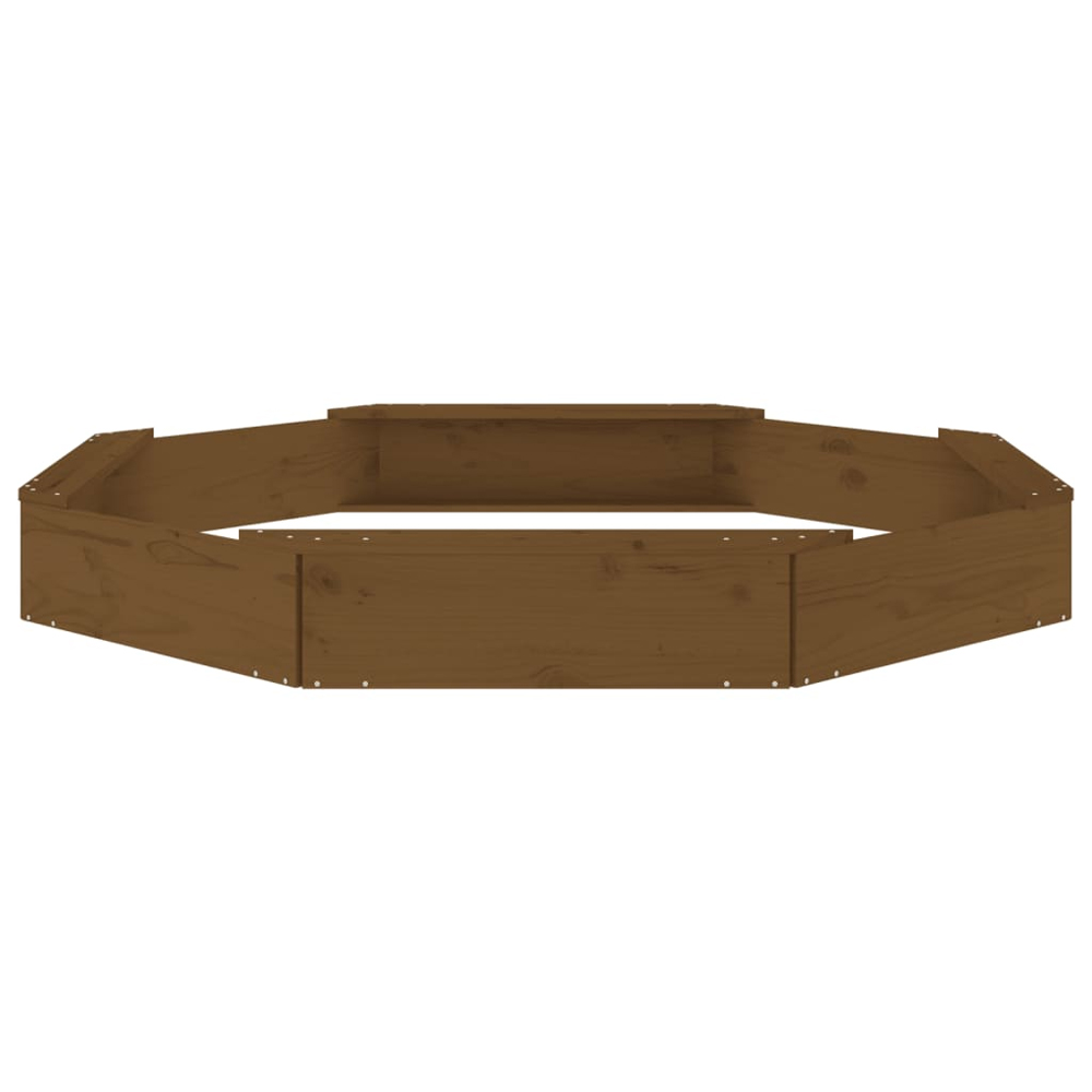 Ivins 159.5cm Wooden Octagon Kids Sandbox - Honey Brown