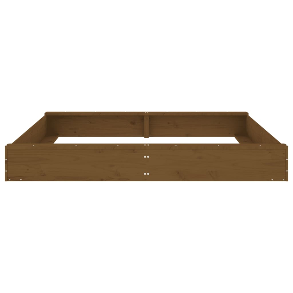 Ivins 160cm Wooden Square Kids Sandbox - Honey Brown