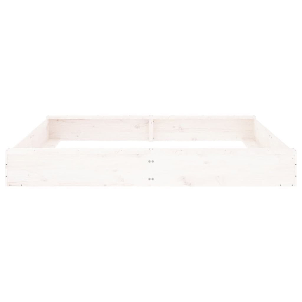 Ivins 160cm Wooden Square Kids Sandbox - White