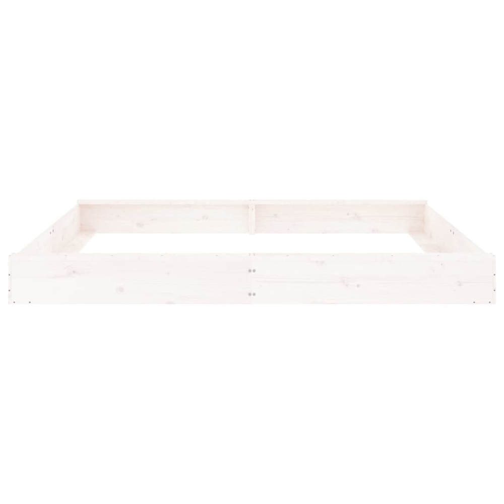 Ivins 200cm Wooden Square Kids Sandbox - White