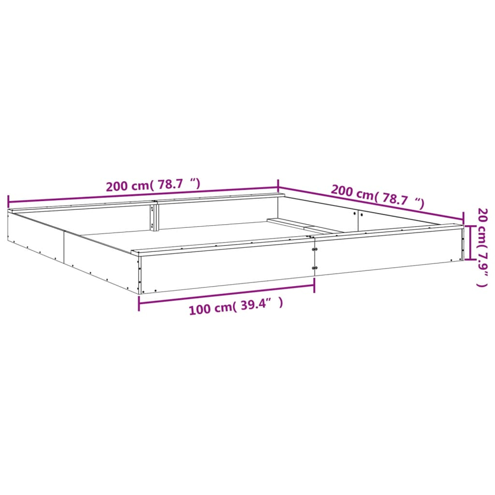 Ivins 200cm Wooden Square Kids Sandbox - White