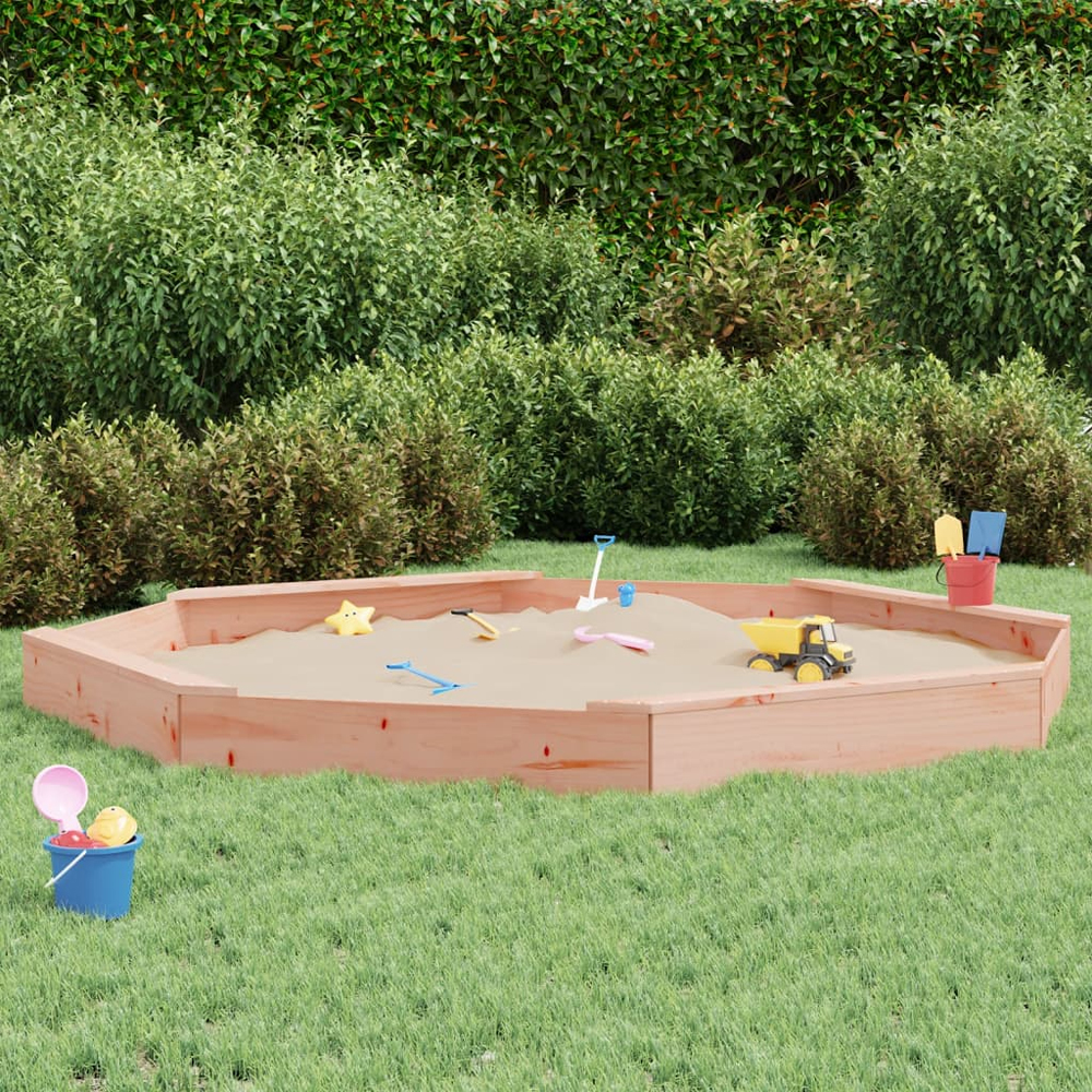 Ivins 232cm Douglas Wooden Octagon Kids Sandbox - Natural