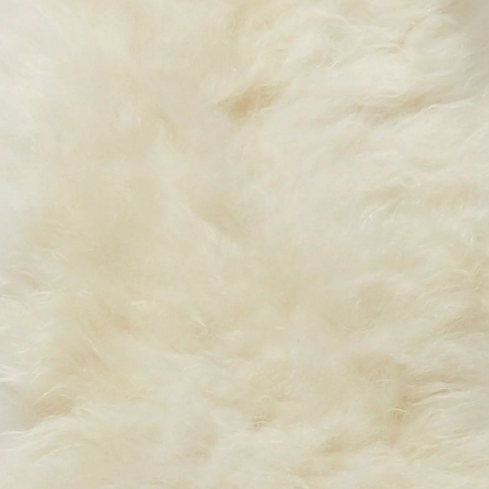 Ivins Fabric Double Sheepskin Rug In Ivory White
