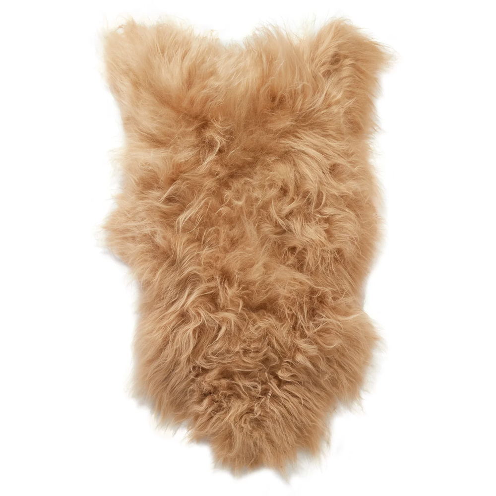 Ivins Fabric Sheepskin Rug In Cappuccino