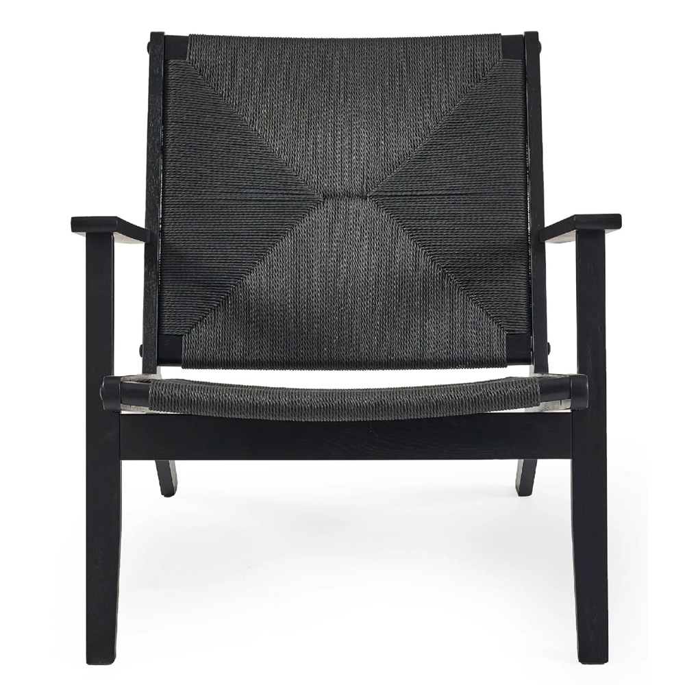 Ivins Rattan Bedroom Chair - Black