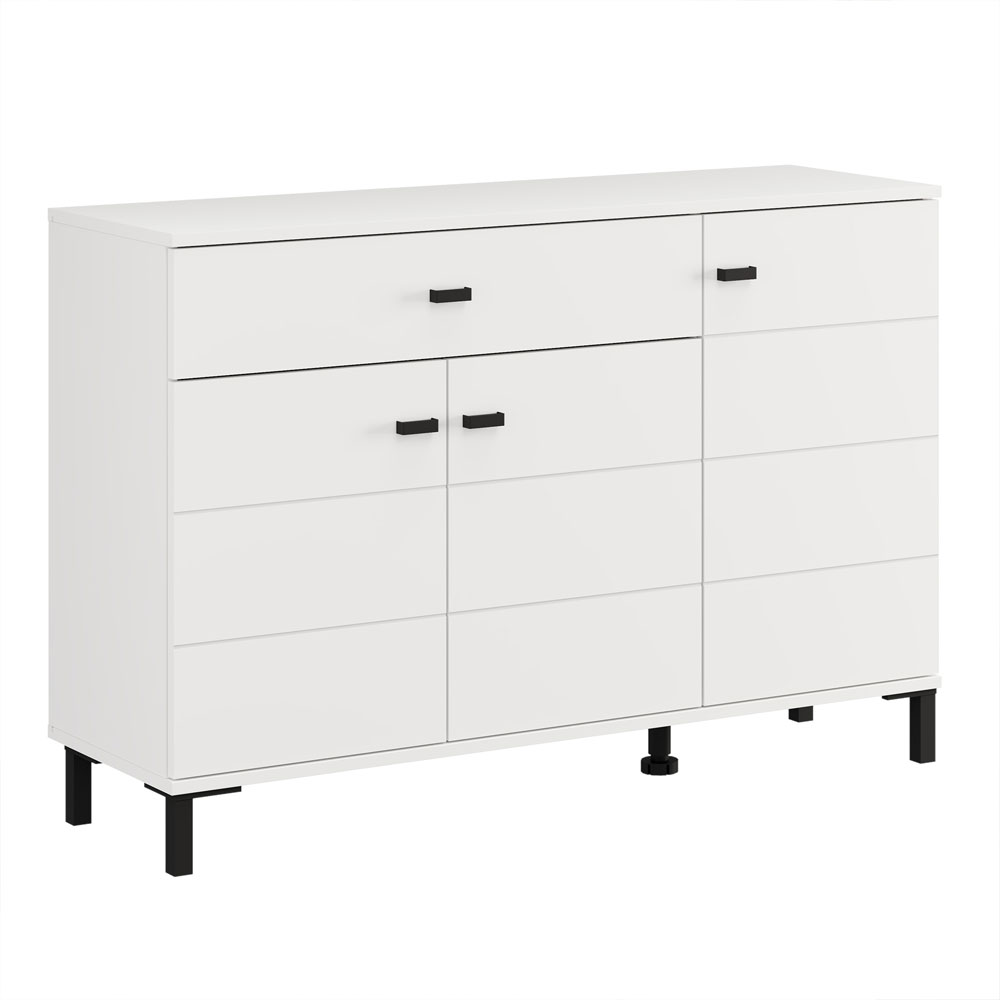 Ivomel Wooden Sideboard with 3 Doors in Opaque White